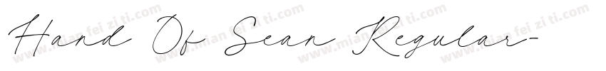 Hand Of Sean Regular字体转换
